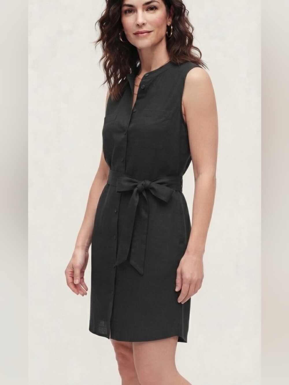NEW & NEVER WORN GAP Sleeveless Button-Front Shift Dress Shirtdress Sz L Tall